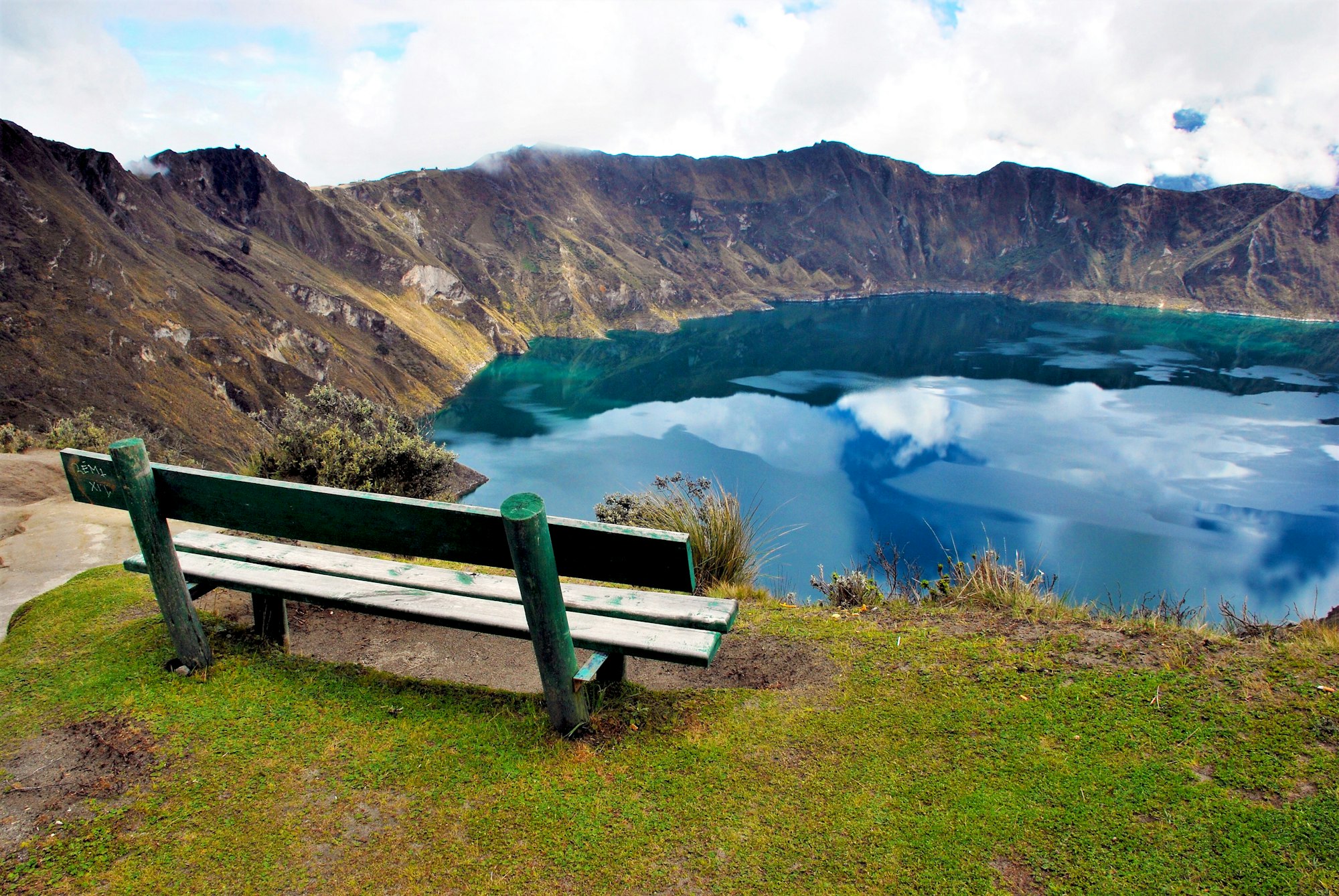 View of Quilotoa lake